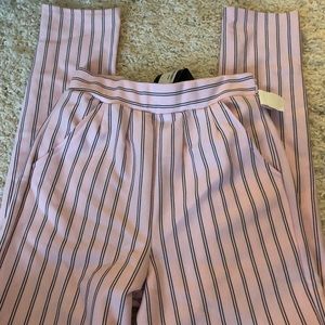 pink high waisted trousers